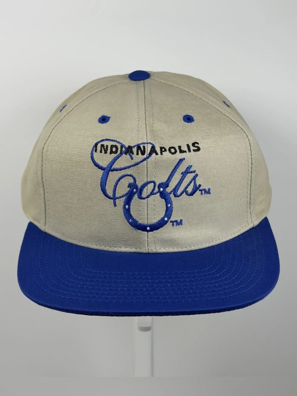 Indianapolis Colts Drew Pearson Script Strapback Hat Vintage 90s NFL NWOT